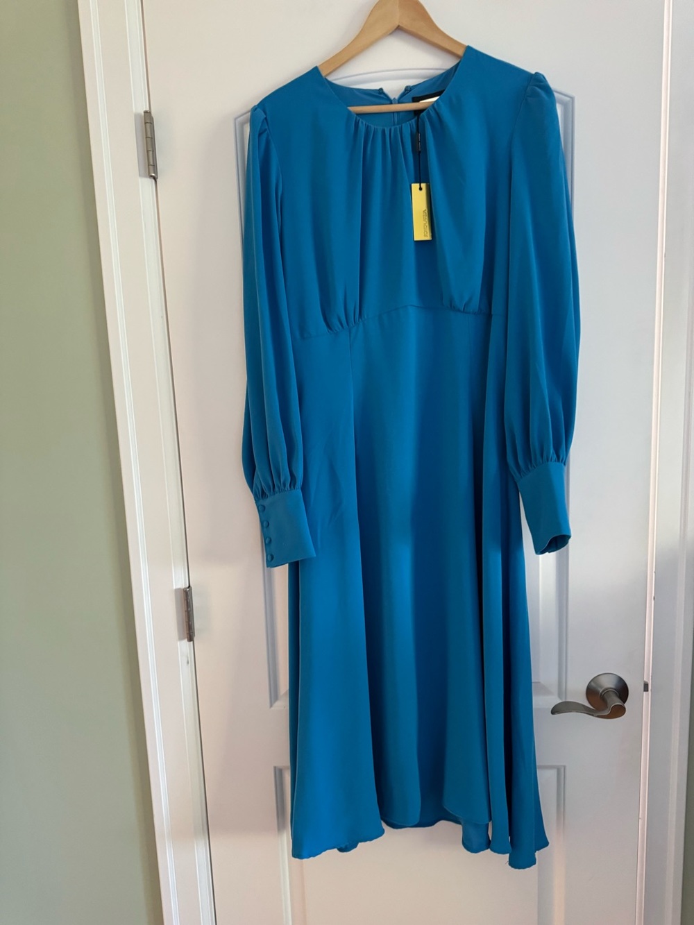 Alexia Admor Teal Long-Sleeve Midi Dress
